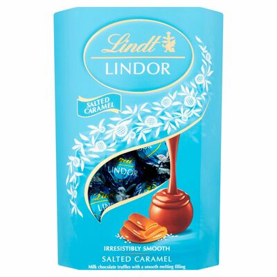 Lindt Lindor Salted Caramel Chocolate Truffles Carton 200g