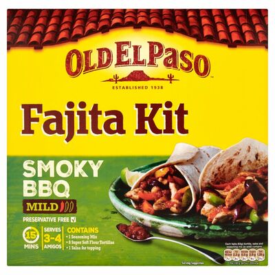 Old El Paso Mild Smoky Bbq Fajita Kit 500g