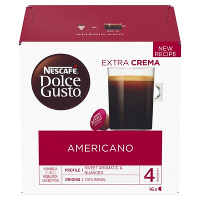 Nescafé Dolce Gusto Americano Coffee Capsules 16 Pack 136g