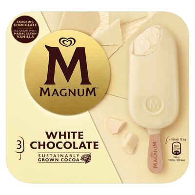 Magnum White Chocolate Ice Cream 3 Pack 300ml
