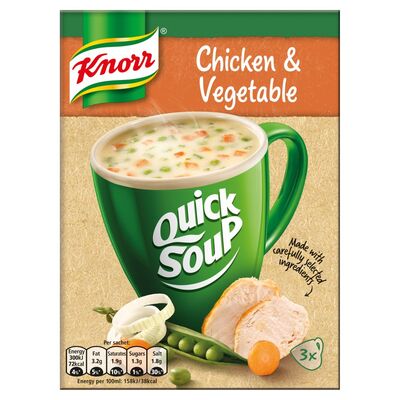 Knorr Quick Soup Chicken & Vegetable 3 Pack 126g
