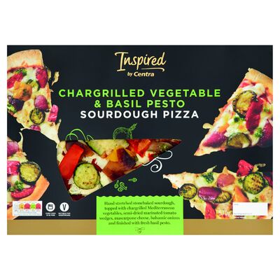 INSPIRED BY CENTRA CHARGRILLED VEGETABLE & BASIL PESTO PIZZA 570G