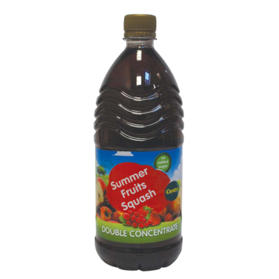 CENTRA NO ADDED SUGAR DOUBLE CONCENTRATE SUMMER FRUITS SQUASH 1LTR