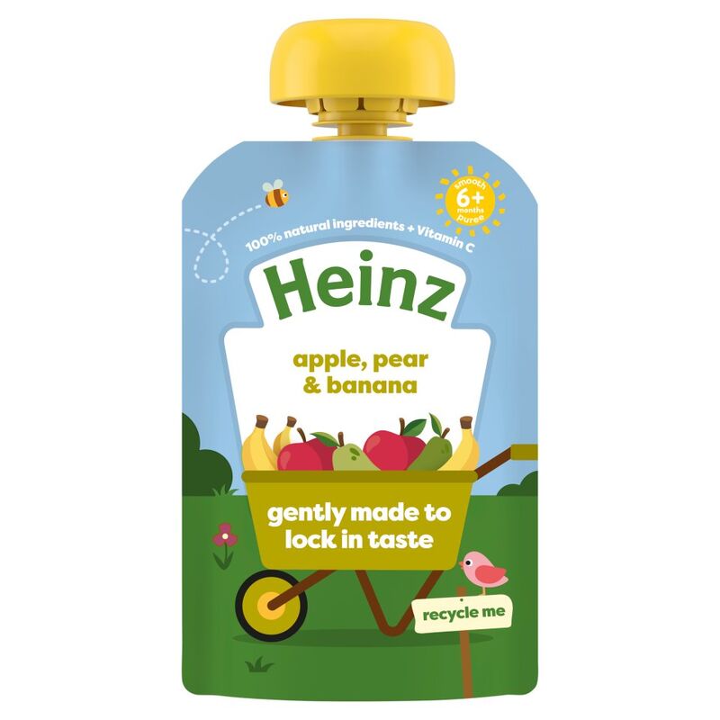 Heinz Apple, Pear & Banana Smooth Puree 6+ Months 100g