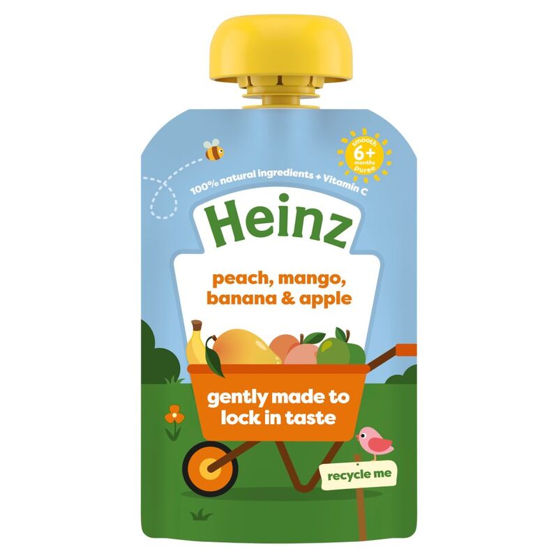 Heinz Peach, Mango, Banana & Apple Smooth Puree 6+ Months 100g