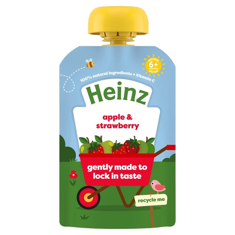 Heinz Apple & Strawberry Smooth Puree 6+ Months 100g