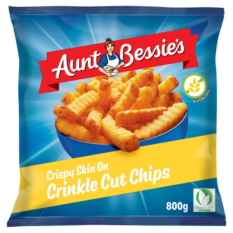 Aunt Bessie's Crispy Skin On Crinkle Cut Chips 800g