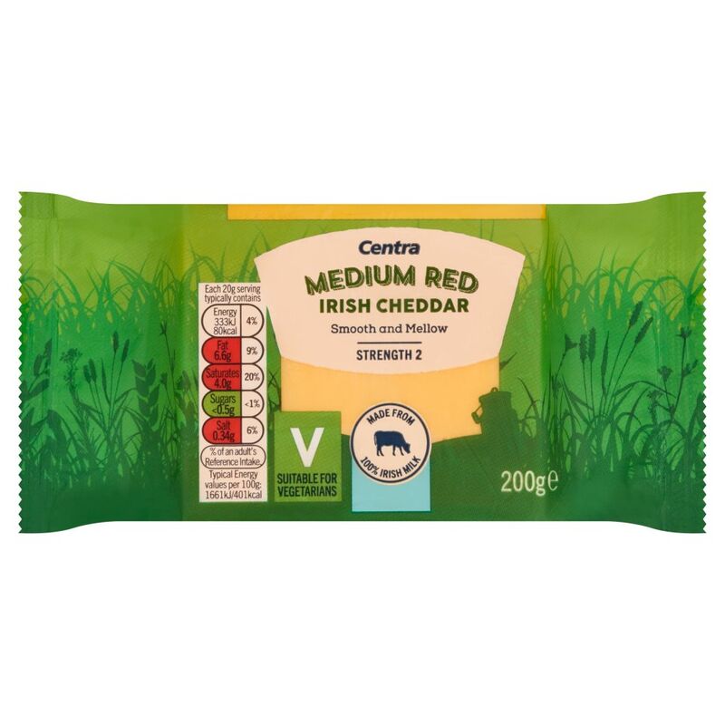 Centra Medium Red Irish Cheddar 200g