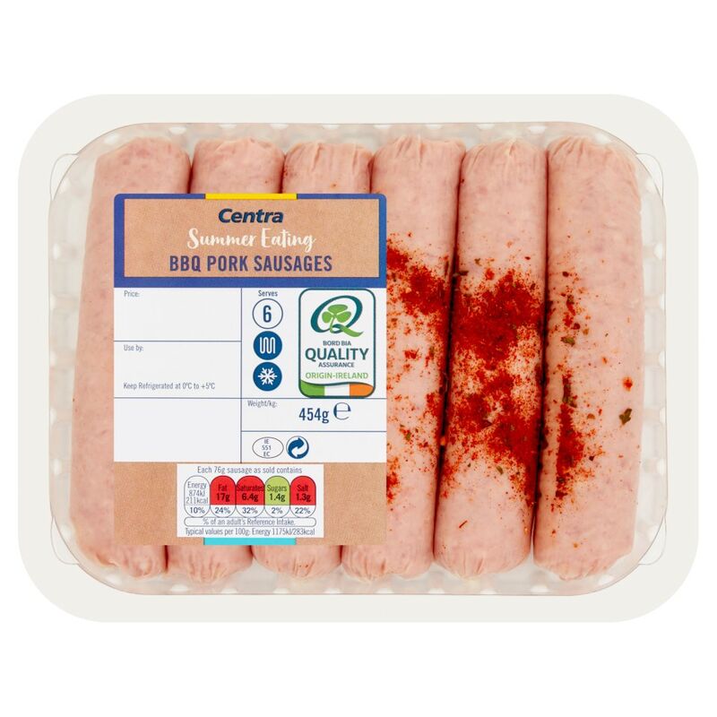 Centra Summer Eating BBQ Pork Sausages 454g