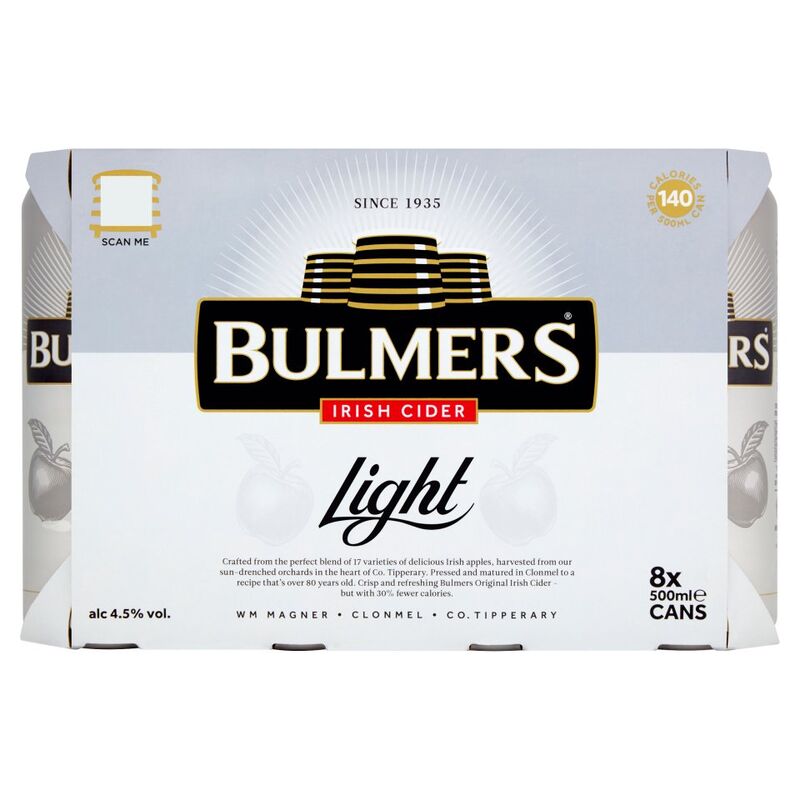 Bulmers Irish Cider Light 8 x 500ml