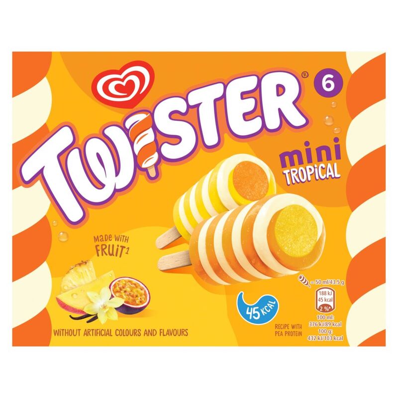 Heartbrand Twister Ice Lolly Mini Tropical 6x 50 ml 